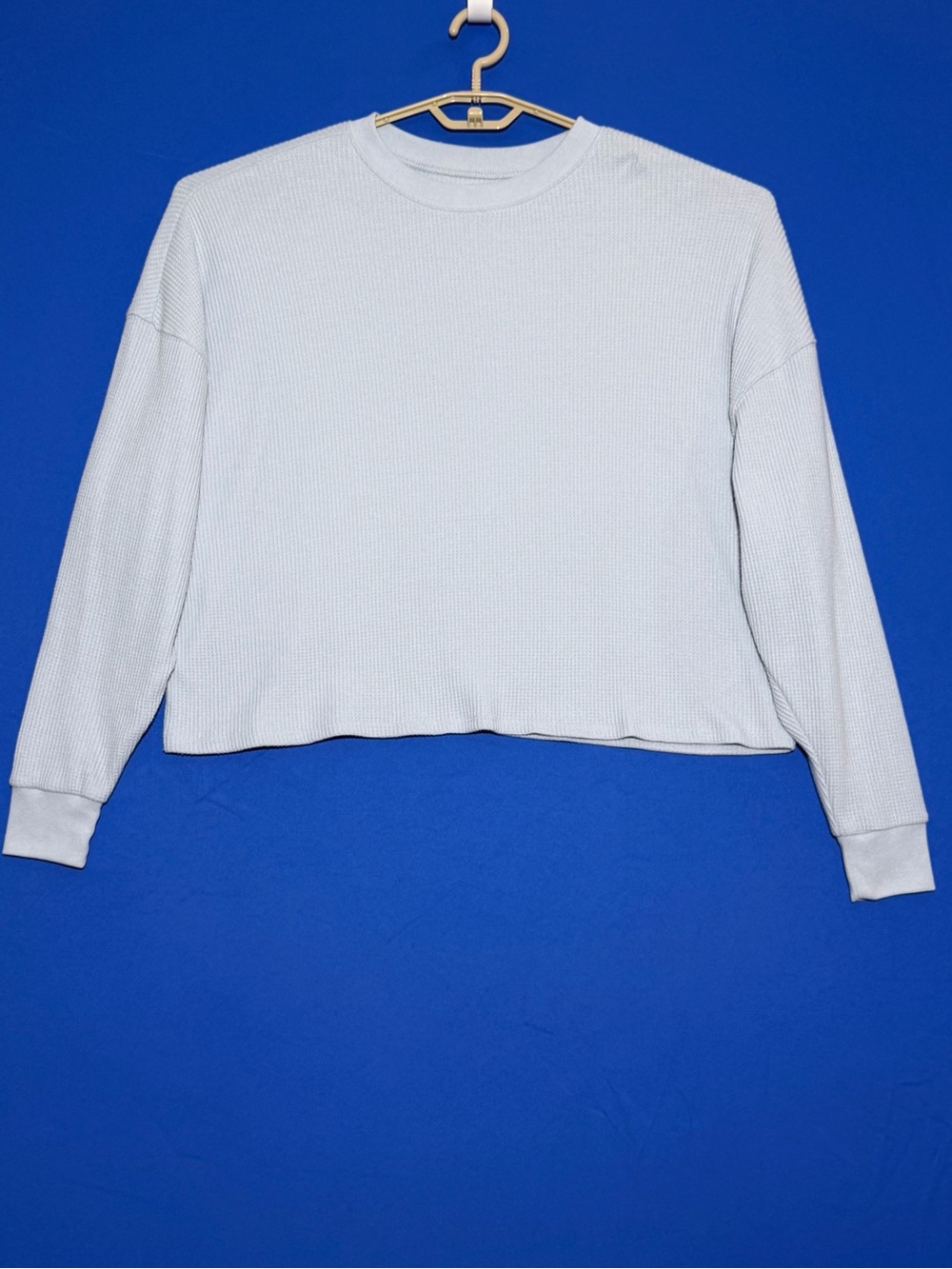🩵 A&F Essentials Waffle Knit Crewneck Pullover S/M